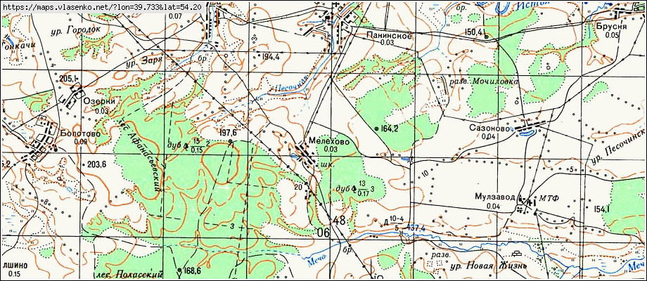 Карта мелехово ковровский район