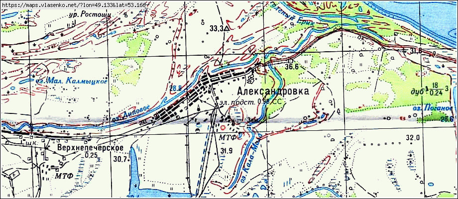 Самарская область карта александровка