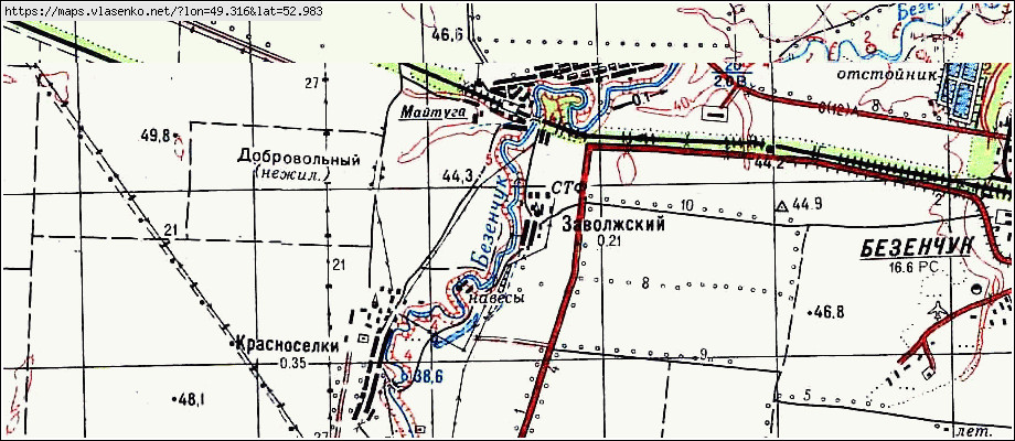 Карта поселка безенчук