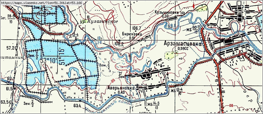 Карта богатовского района