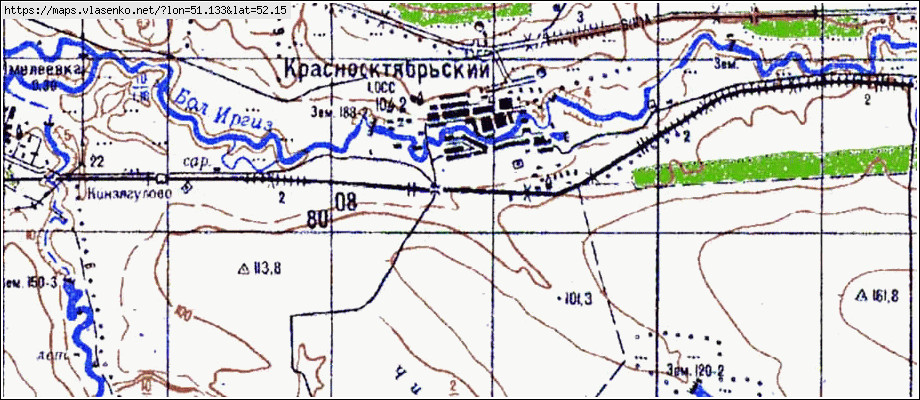 Карта большечерниговского района