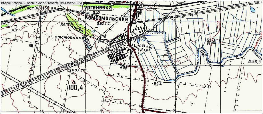 Карта комсомольского района