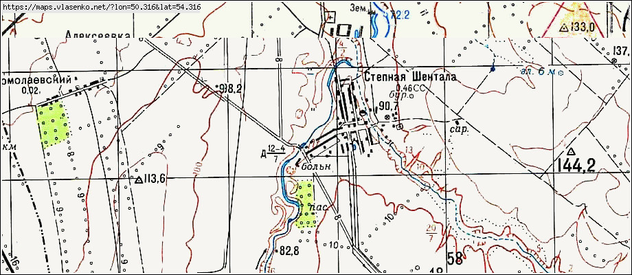 Карта кинель горный