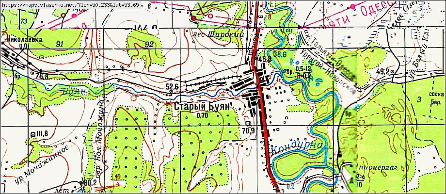 Кадастровая карта старый буян