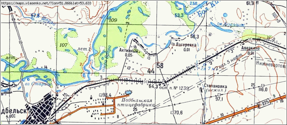 Карта похвистневского района с селами