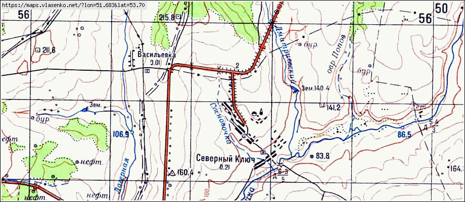 Карта похвистневского района самарской области с поселками подробная