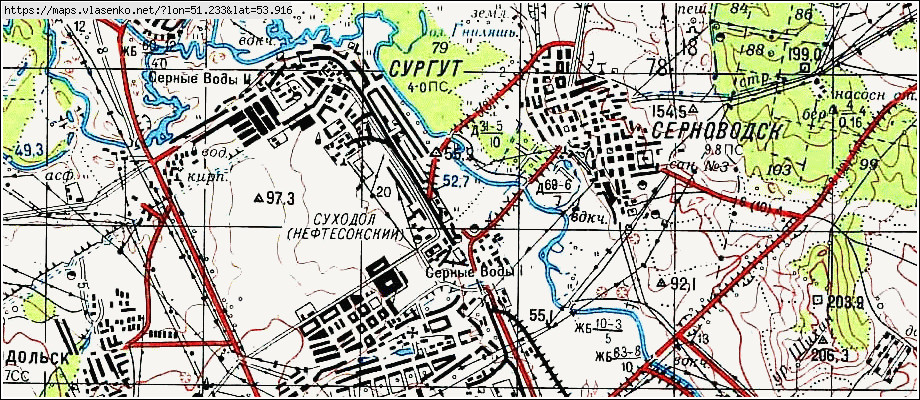 Карта поселка суходол