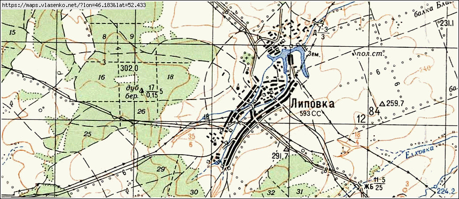 Карта липовка марксовский район