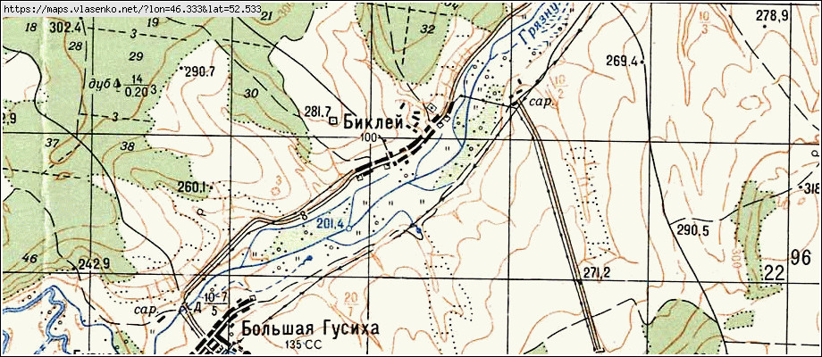 Карта БИКЛЕЙ, Саратовская область, Базарно-Карабулакский район