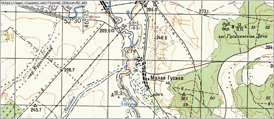 Карта МАЛАЯ ГУСИХА, Саратовская область, Базарно-Карабулакский район