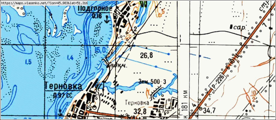 Карта село подгорное