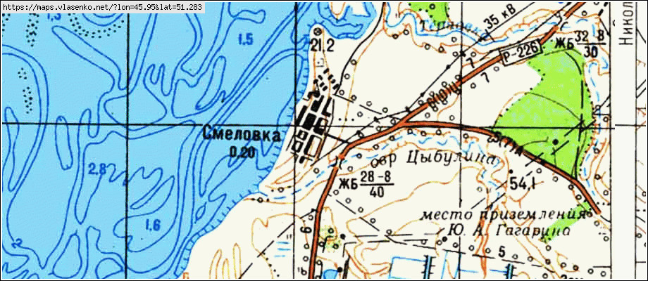 Карта СМЕЛОВКА, Саратовская область, Энгельсский район
