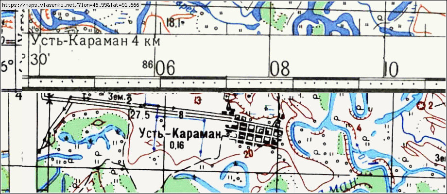 Карта усть камышты