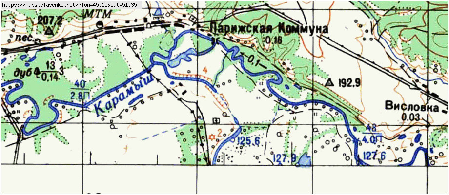 Карта лысогорского района