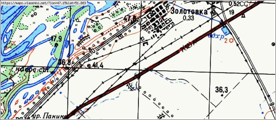 Карта ЗОЛОТОВКА, Саратовская область, Марксовский район