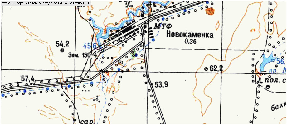 Карта НОВОКАМЕНКА, Саратовская область, Ровенский район