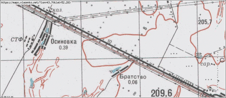 Карта БРАТСТВО, Саратовская область, Ртищевский район