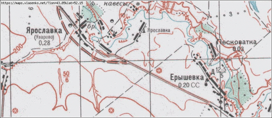 Карта ЯРОСЛАВКА, Саратовская область, Ртищевский район