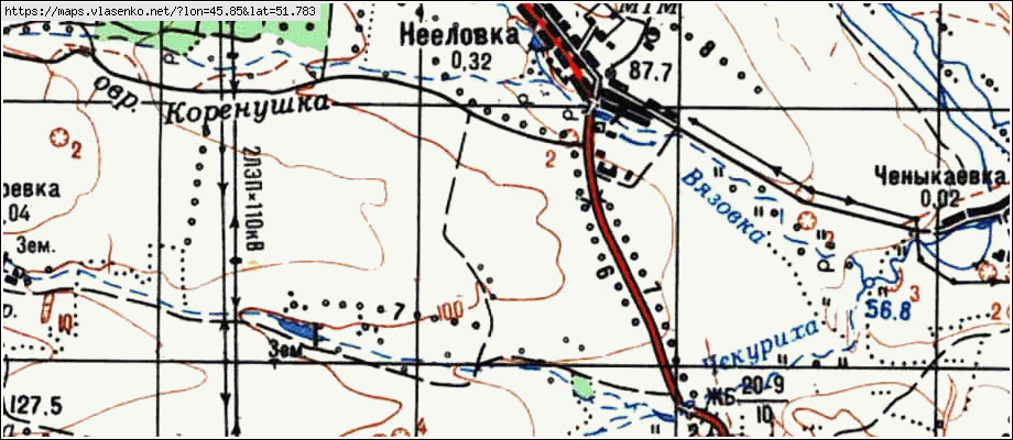 Вязовка татищевский район карта