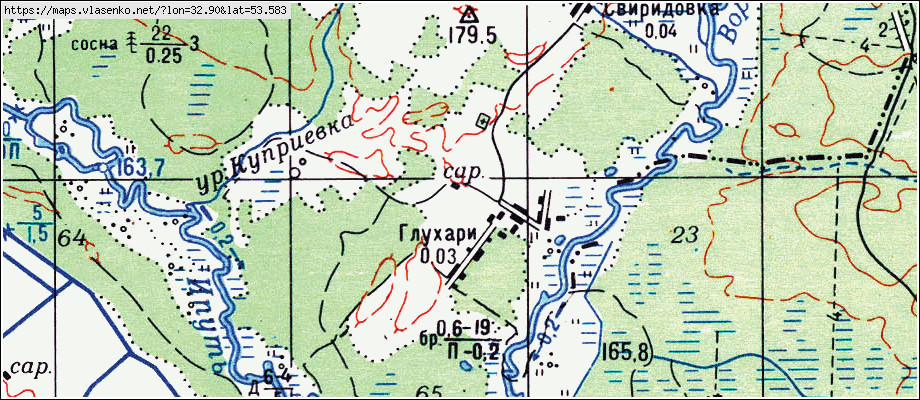 Карта ершичский район