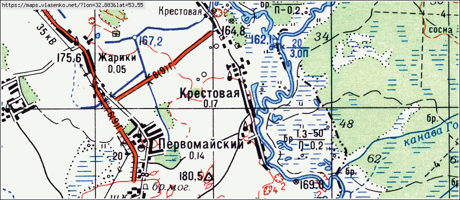 Карта осадков ершичи