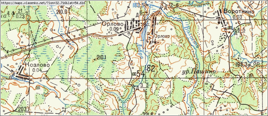 Карта воронежской области орлово