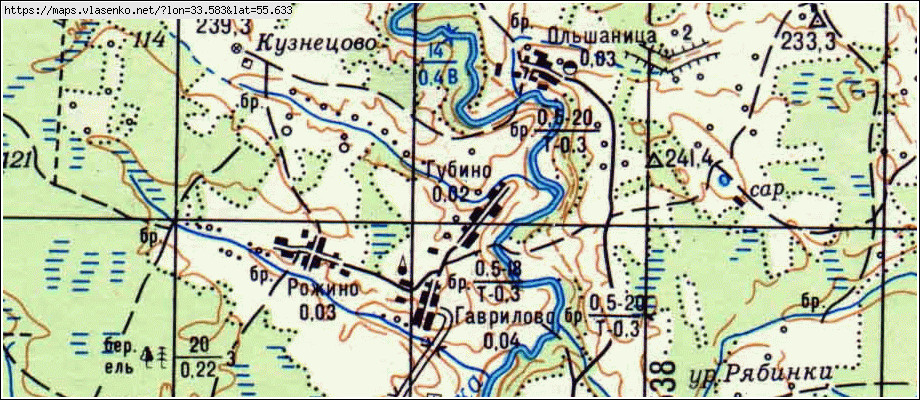 Губино можайский район карта