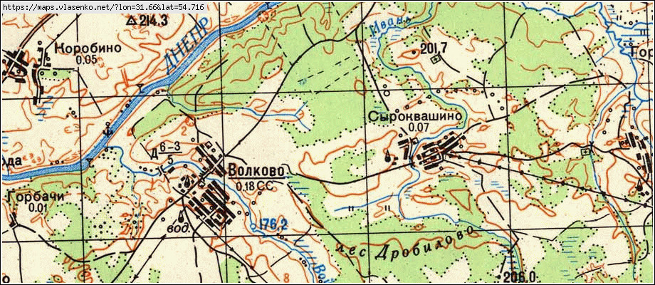 Карта красный бор смоленская область