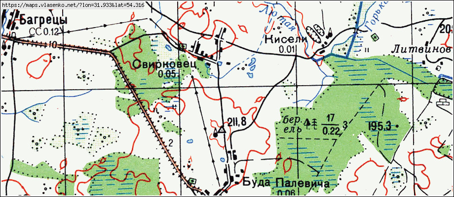 Карта монастырщинского района