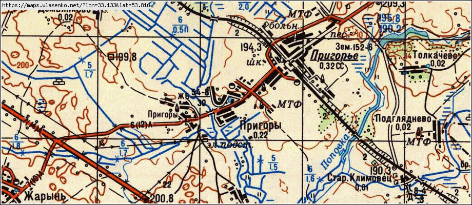 Карта смоленской области рославльский район