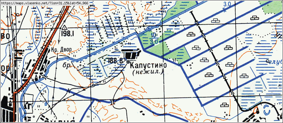 Руднянское водохранилище карта