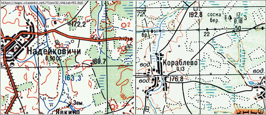 Карта осадков ершичи