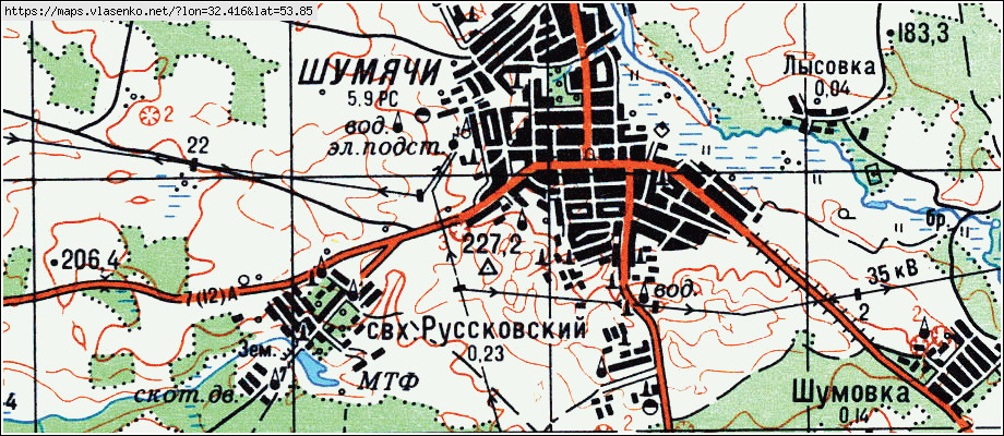 Карта шумячи смоленской области