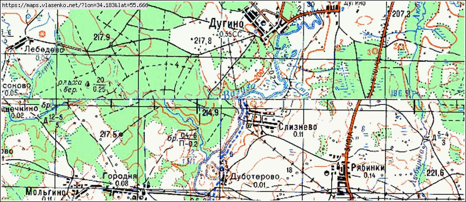 Карта сычевского района смоленской области с деревнями 1939 года