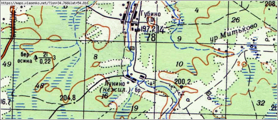 Губино карта воскресенский район