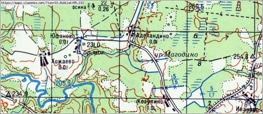 Топографическая карта вяземского района смоленской области