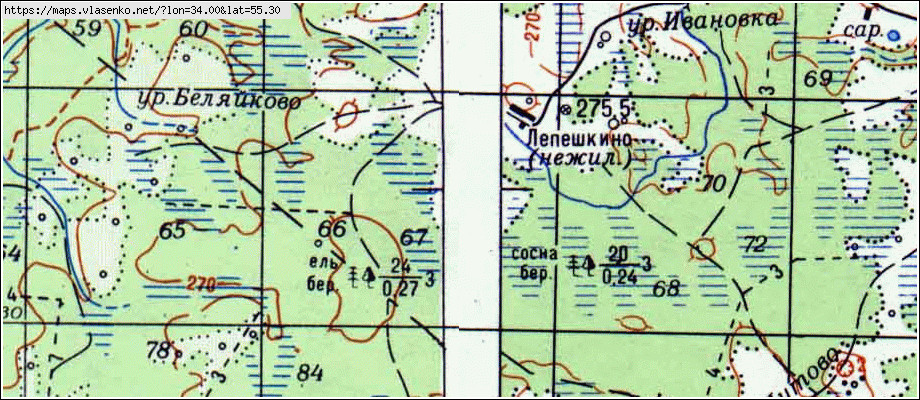 Карта района вязьма