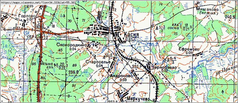 Карта вяземского района смоленской области подробная