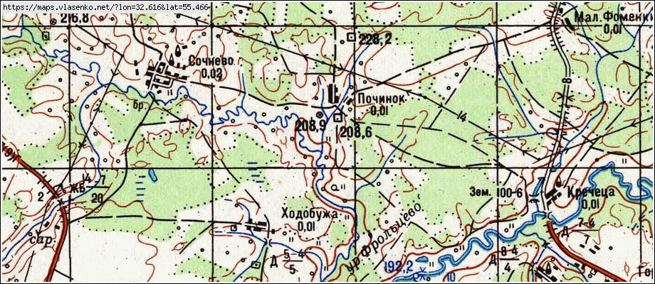 Починок смоленская область карта