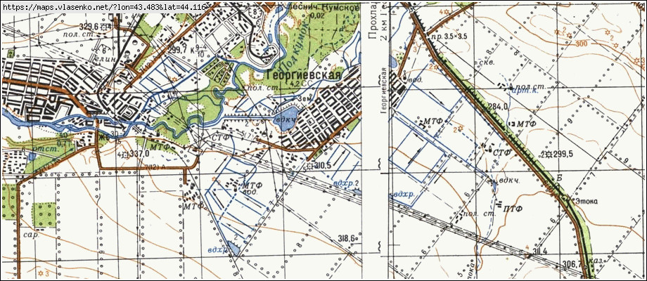 Георгиевск карта спутник