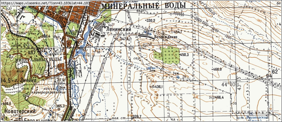 Розовка минераловодский район карта