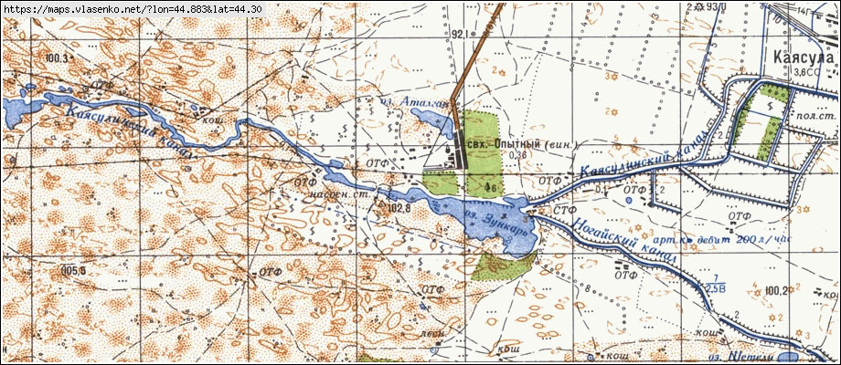 Топографическая карта орск