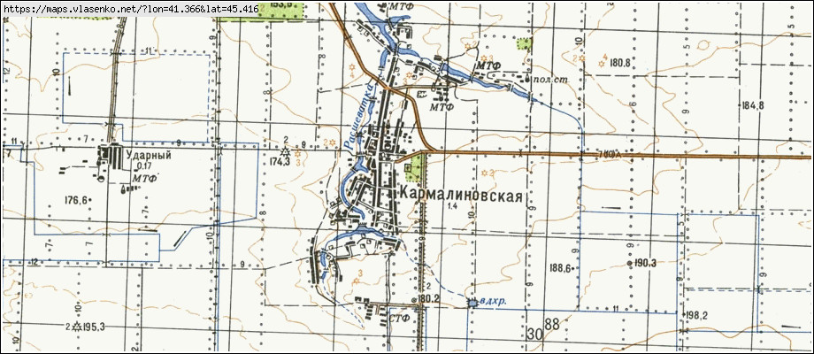 Карта осадков кармалиновская