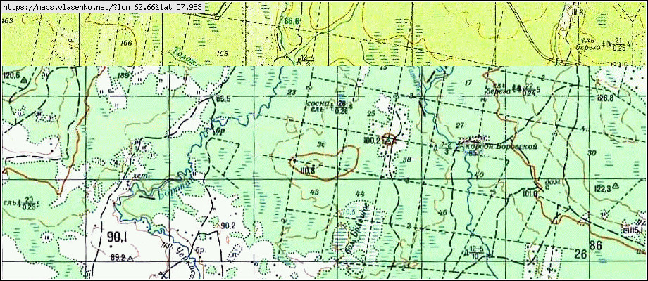 Карта КИРОВСКОЕ, Свердловская область, Алапаевский район