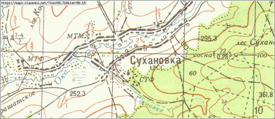 Карта СУХАНОВКА, Свердловская область, Артинский район