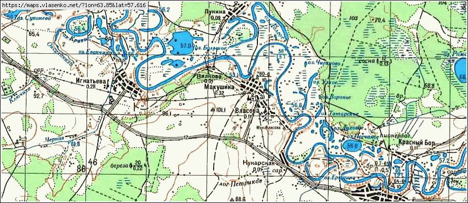 Карта байкаловского района