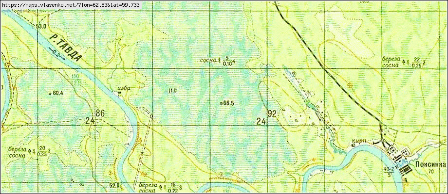 Карта КОНДРАТЬЕВА, Свердловская область, Гаринский район