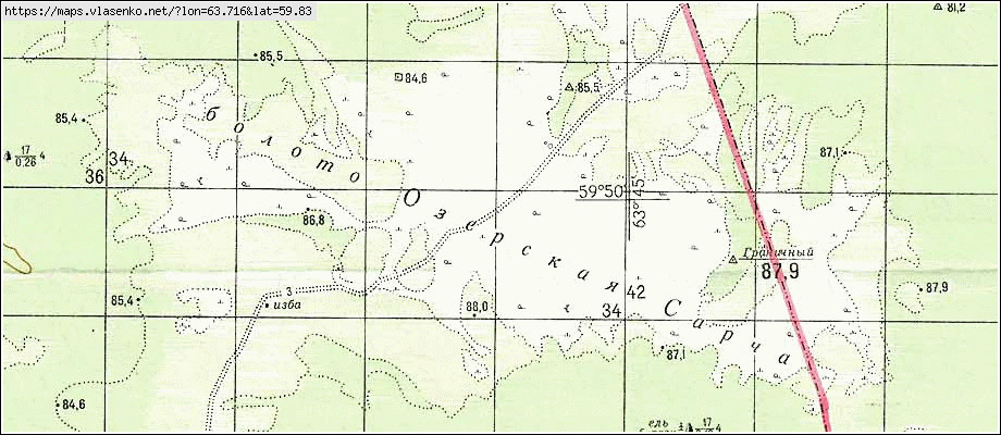 Карта НАЗАРОВА, Свердловская область, Гаринский район