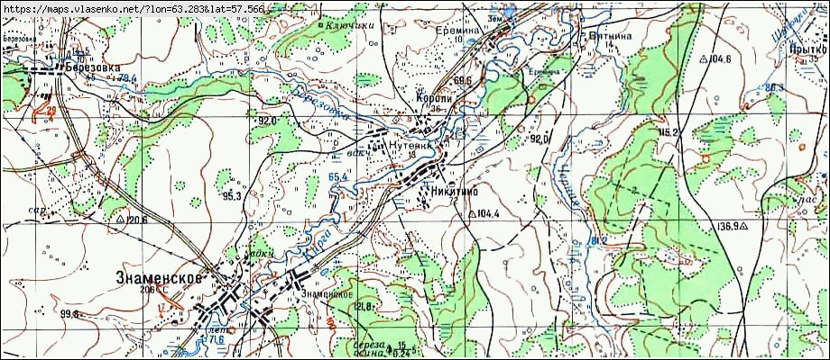 Карта НИКИТИНА, Свердловская область, Ирбитский район