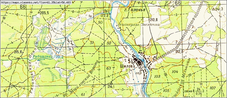 Карта ШИЛОВА, Свердловская область, Каменский район